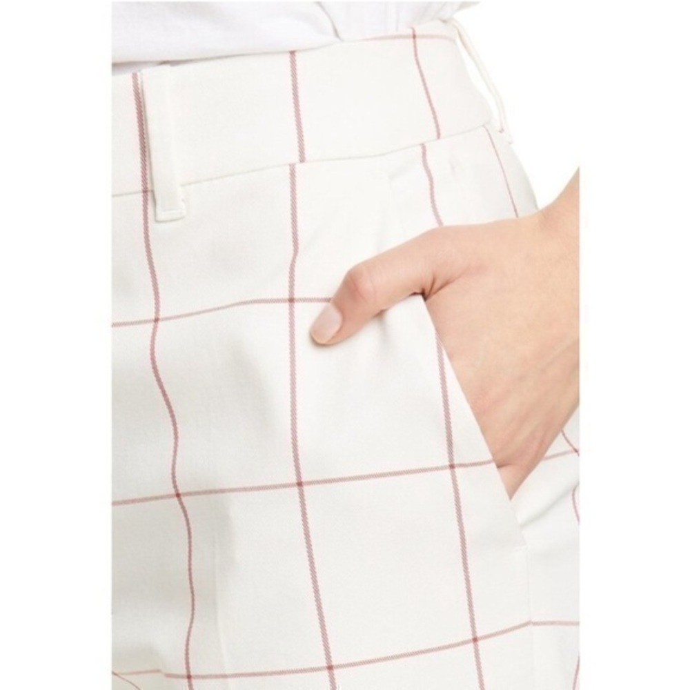 Club Monaco | Marie Pant: Creamy Beige & Pink Ankle Pants - Picture 4 of 17